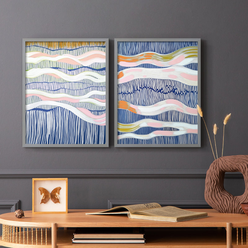 ABSTRACT Series cmxxv - reproduction encadrée de qualité supérieure - prête à être accrochée - aucun clou requis - aucun clou requis