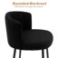 Tabouret de bar et de comptoir moderne H 25,3 po avec grand siège et dossier-1249847601