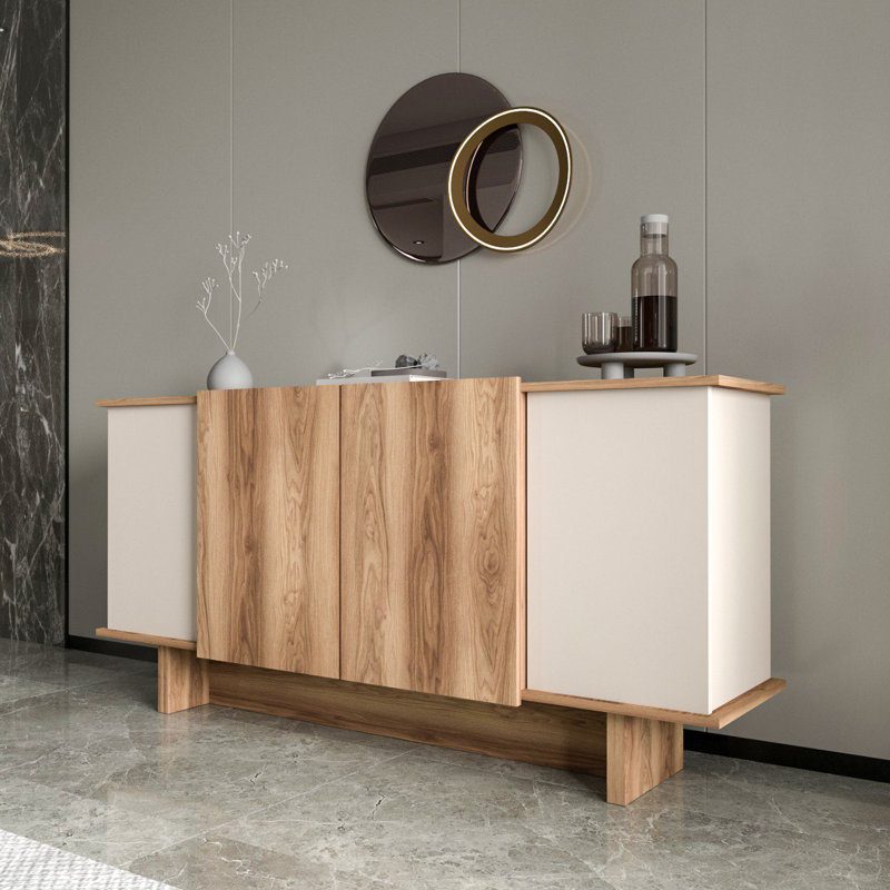 Elberfeld 180cm Console Table, White/Brown