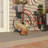 Ceramic Spotted Indoor Outdoor Rooster Beige Decorative Garden Sculpture with Black and Red Accents
