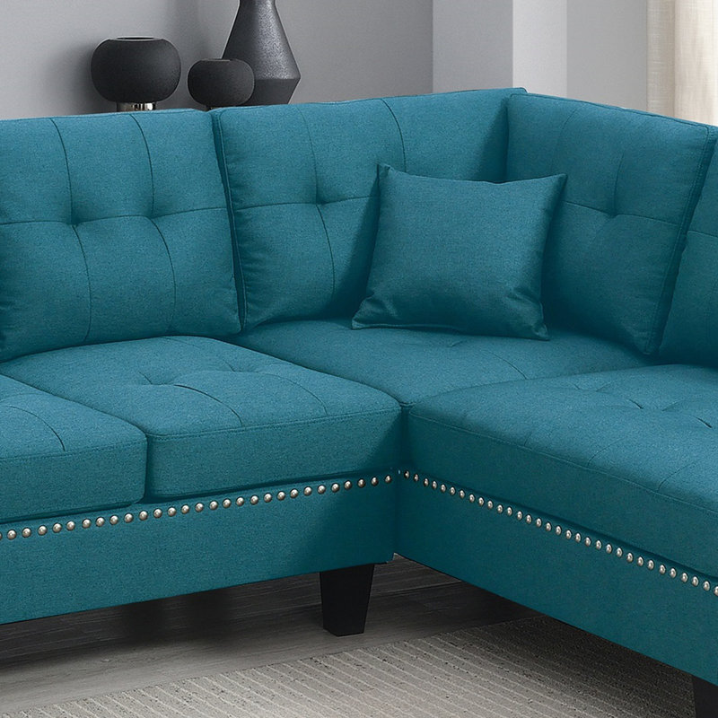 Ensemble de canapé modulaire 2 pièces Living Room Furniture, Tissu café foncé, H 35 po x l 100 po x P 65 po