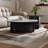 Round microcrystalline stone coffee table