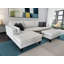 Canapé modulaire en microfibre avec repose-pieds Pritesh-1540828720-1540828727