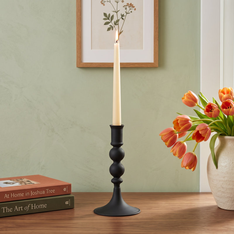 Loudon Metal Tabletop Candlestick, 8" H x 4" W x 4" D