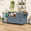 Îlot de cuisine 75,5 po avec évier, chariot-bar à roulettes avec rangement spacieux et conception modulaire-123126416