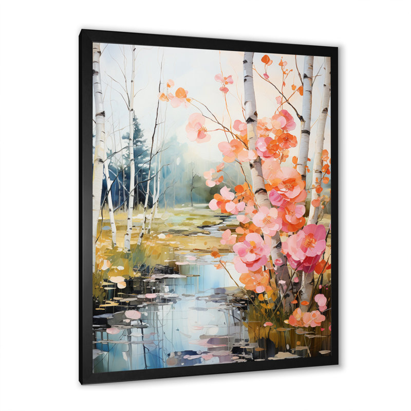 «Ilisha Birch Woods Spring Awakening VI», reproduction sur toile, Cadre photo noir, H 20 po x l 12 po x P 1 po