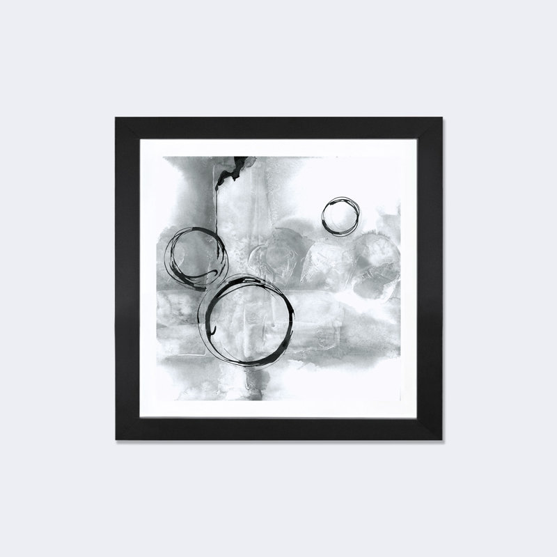 « full circle i », impression, H 16 po x l 16 po x P 1 po, Papier encadré noir