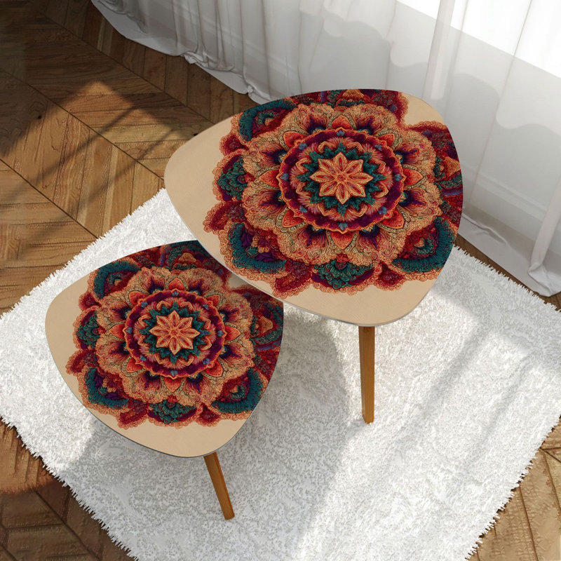 Ensemble de 2 tables basses gigognes Triangle