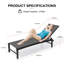 Ensemble de chaise longue inclinable réglable en métal Antrea-2060701632