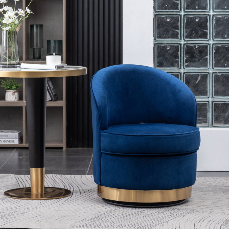 Vittoriana 17.5'' H Velvet Upholstered Dining Chair, Blue 
