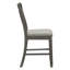 Chaises à hauteur de comptoir, ensemble de 2 pièces, meubles de salle à manger, siège rembourré, chaises en bois, style classique