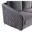 Fauteuil moderne chic en velours gris Livia-129422849