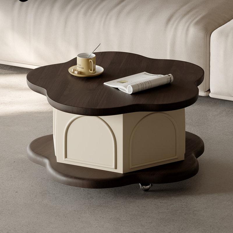 Table basse mobile de style français, Brown / Silver