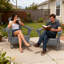 Fauteuil Adirondack d'extérieur inclinable et pliable avec support pour téléphone portable-1101876349-1096097369