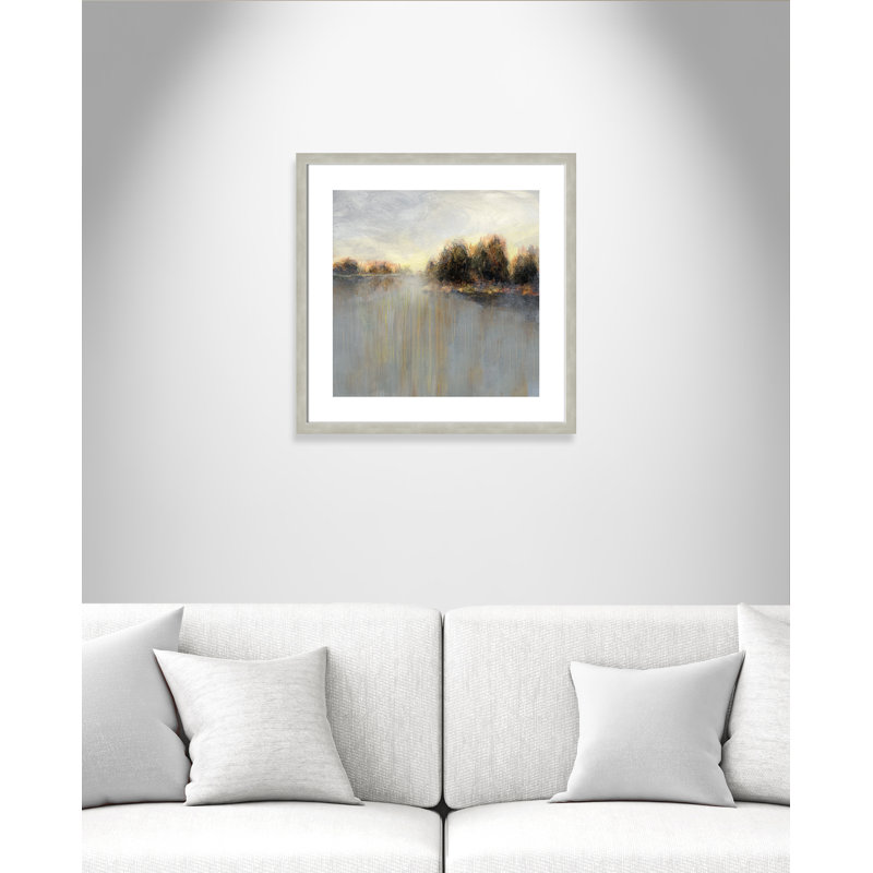 Rainy Sunset II - peinture encadrée, H 24 po x l 24 po x P 1,13 po, Cadre argent