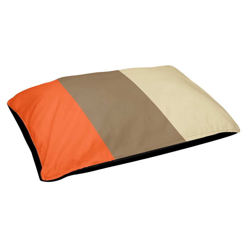 Oreiller Memphis, Très grand (l 50 po x P 40 po x H 17 po), Orange / doré / crème
