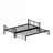 Space Saving Convertible Bed Frame for Small Bedroom Deep Black Metal Twin Size Pull-Out Bunk