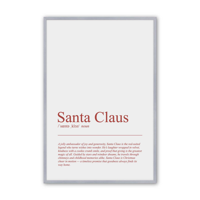 «Simply Santa», reproduction d'art, 8 po x 10 po, Chrome poli