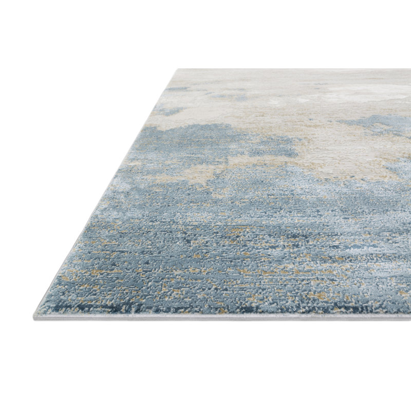 Square Jeffrey Abstract 1'6 x 1'6 Sand Area Rug
