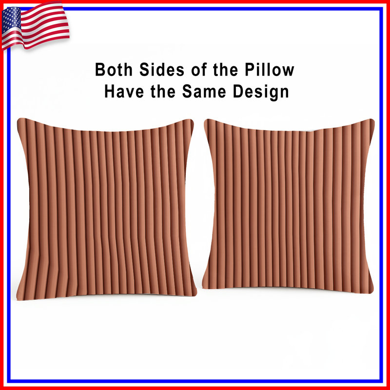 Vertical Striped Texture Double Sided Throw Pillows, 20 x 20 inches