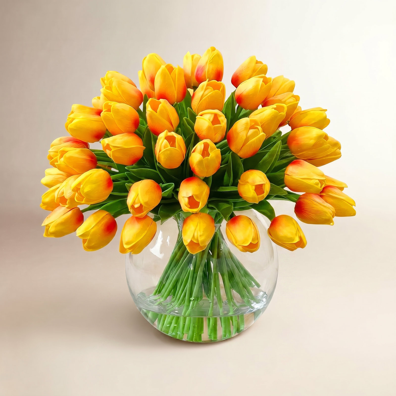 Tulip Floral Arrangement, Orange Ombre Yellow