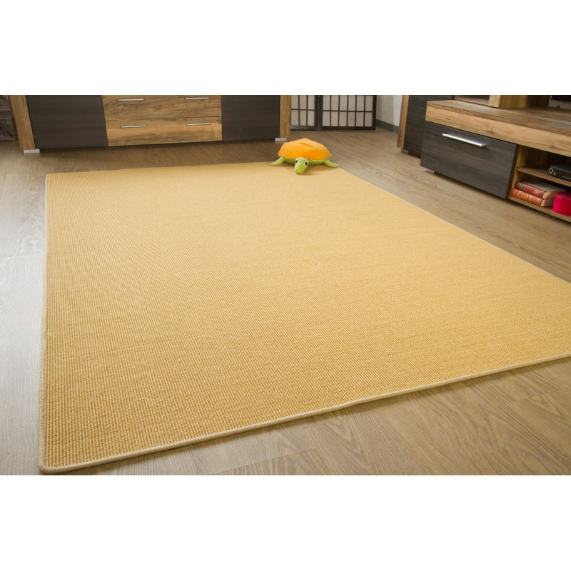 Vincent Solid Colour Jute / Sisal Area Rug, Rectangular 200 x 240cm