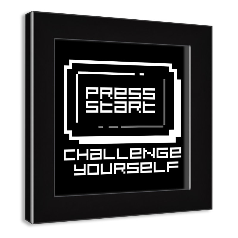 Décoration murale pour enfant challenge, H 10 po x l 10 po x P 0,63 po, Cadre noir