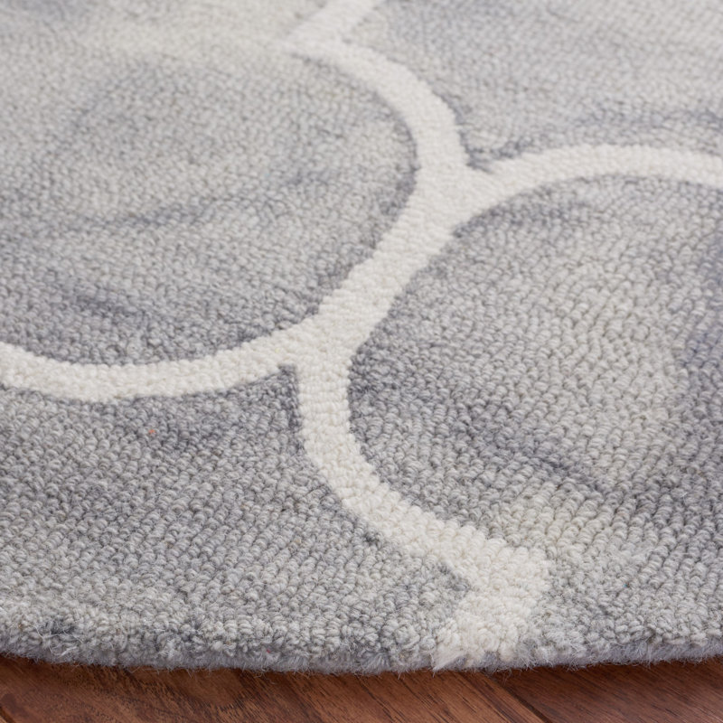 Daviston Hand Tufted Wool Geometric Rug, Rectangle 10' x 14'