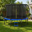Grand trampoline d'extérieur 12 pi avec filet de sécurité, échelle et rembourrage en PVC pour le plaisir des enfants