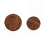 Ensemble de 2 tables basses gigognes, tables basses rondes modernes, tables d'appoint circulaires en bois pour petits espaces, salon, chambre à coucher, balcon, bureau, tambour, table d'appoint, ronce brune-1437358553