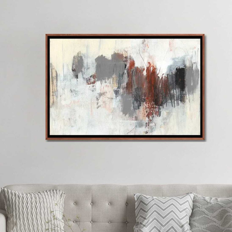 Neutrals and Rust I par Jennifer Goldberger - reproduction d'art, H 32 po x l 48 po x 1,5 po