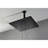 16" Luxury Matte Black Shower Head For Bathroom - Natural Rainfall Simulation, Self-Cleaning Nozzle, Fits American Standard Pipe Connections And All Arms Gives Sensation, Matches Universal-127377157