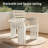 E-Coated Iron Terrace Dining Chairs – Set of 2, All-Weather Outdoor Metal Chairs in Cream-1460796167
