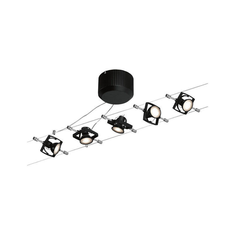 Mac II 1000cm 5 -Light Track Kit, Black/Matt Chrome