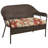 Sunbrella 44" x 18" Contoured Outdoor Wicker Bench Cushion-620469305