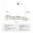 48" Modern Gold Integrated LED Wave Linear Chandelier with Acrylic Shade
