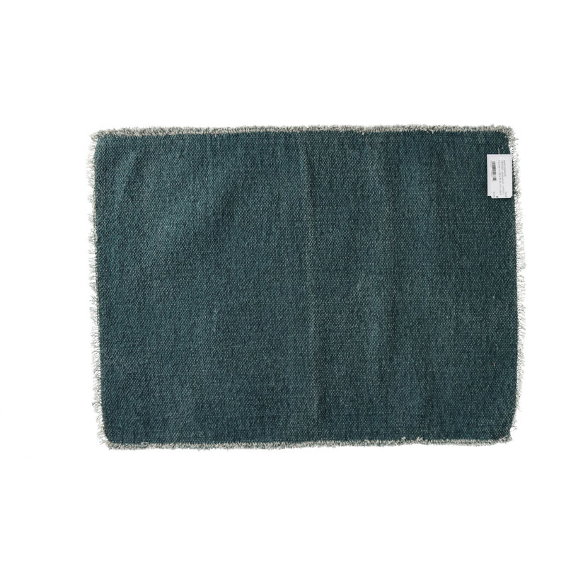 Napperon en coton Frivole, Bleu pacifique foncé