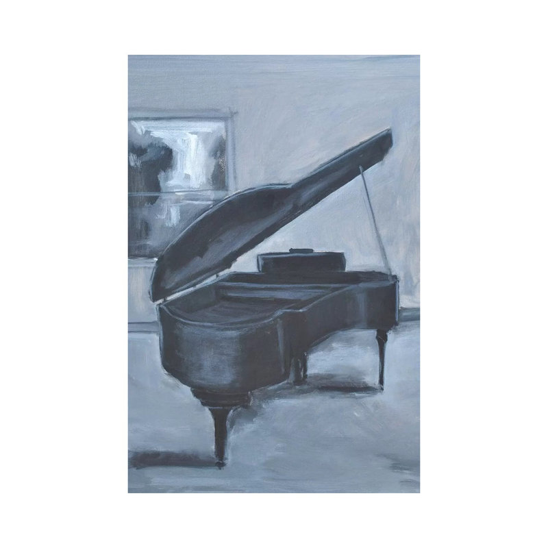 Blue Piano 1 Piece Wrapped Canvas Painting, 30.48 cm H x 45.72 cm W