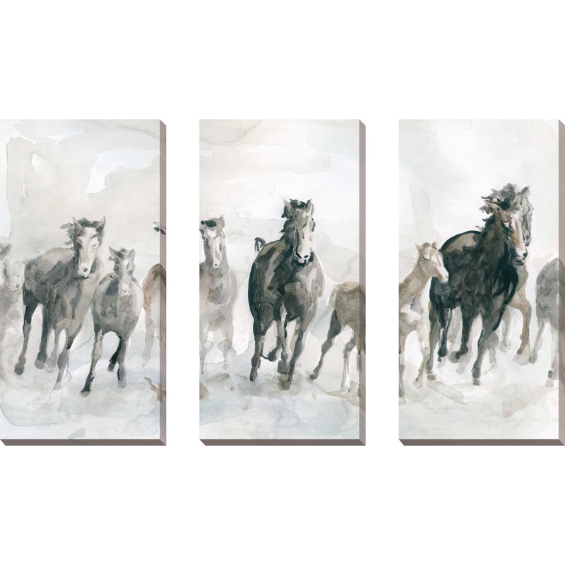 "Run Wild", ensemble de 3 impressions sur toile