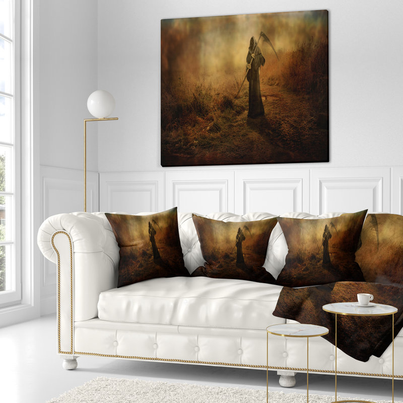 Coussin abstrait abstrait et inattendu, 16 po x 1 po, Carré
