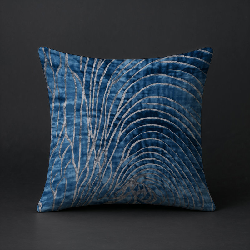Coussin décoratif intérieur et extérieur Modern, Gris abstrait 143, Carré 16 po