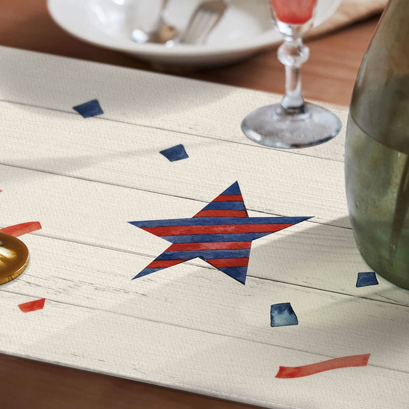 Chemin de table rectangulaire en polyester