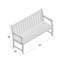 Banc de jardin en bois Nissen