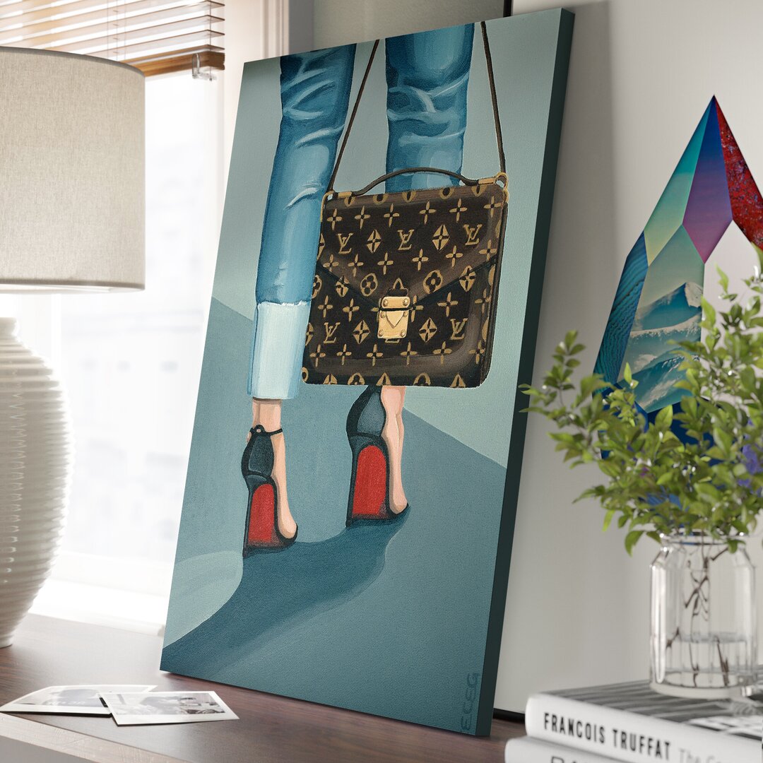 Leinwandbild Louis Vuitton Bag and Louboutin Heels