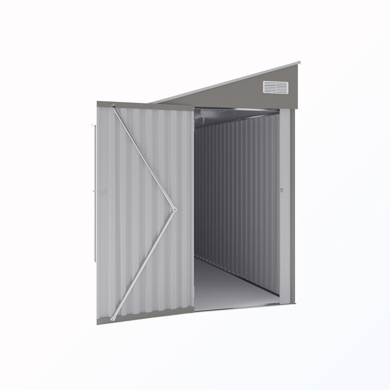 Abri de jardin avec porte simple, Gris foncé