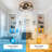 Korth 20.07" W Crystal Caged Metal Ceiling Fan