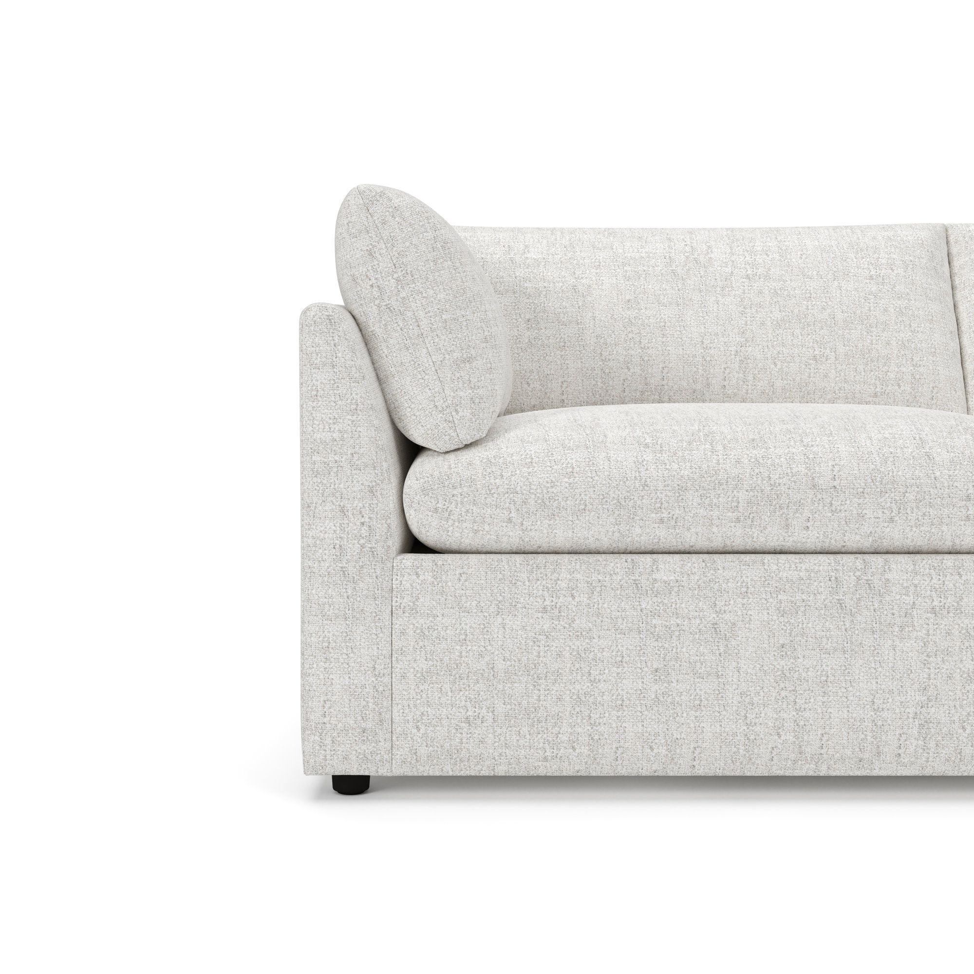 Kallie 86" Upholstered Sofa, Monique Oyster Boucle