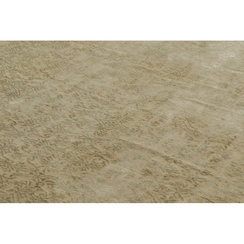 Rug & Kilim’S Spanish Style Rug In Gold With Floral Patterns “Cordoba”