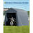 7x10x7.4 FT Pop-Up Shed, Heavy-Duty Waterproof UV PE Canopy, Zipper Door, Screen Window, Instant Portable Garage for Bikes, Mower & Garden Tools, Gray-124420902-124420904