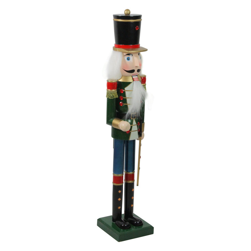 Soldat casse-noisette 36,75 "vert et noir avec épée